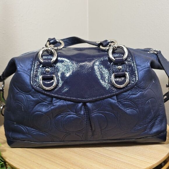 Coach Ashley Embossed Leather Satchel - Picture 6 of 16